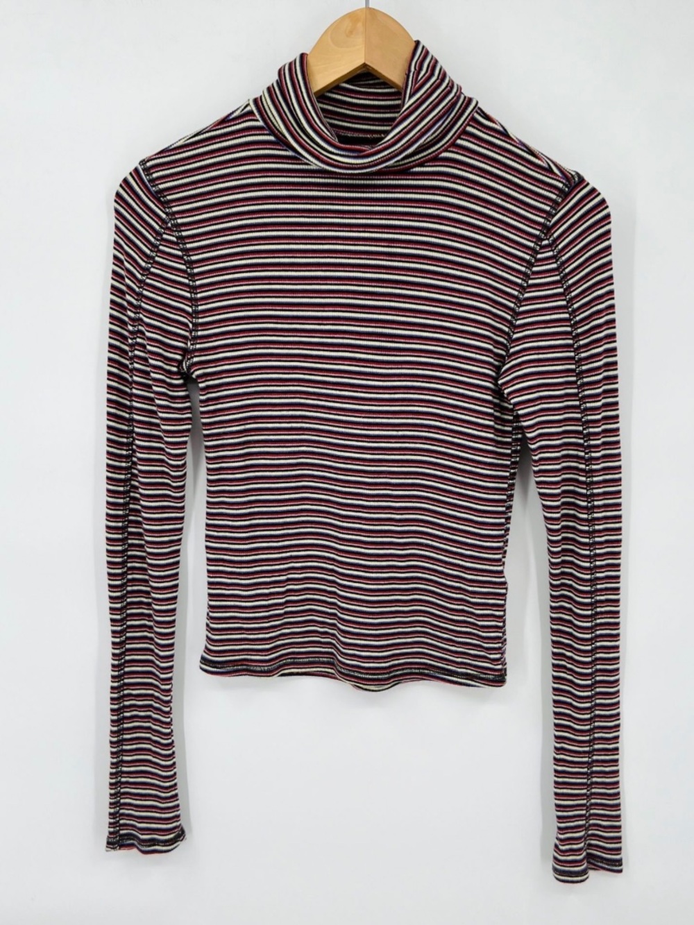 BDG multicoloured striped long sleeve turtleneck top Size Small